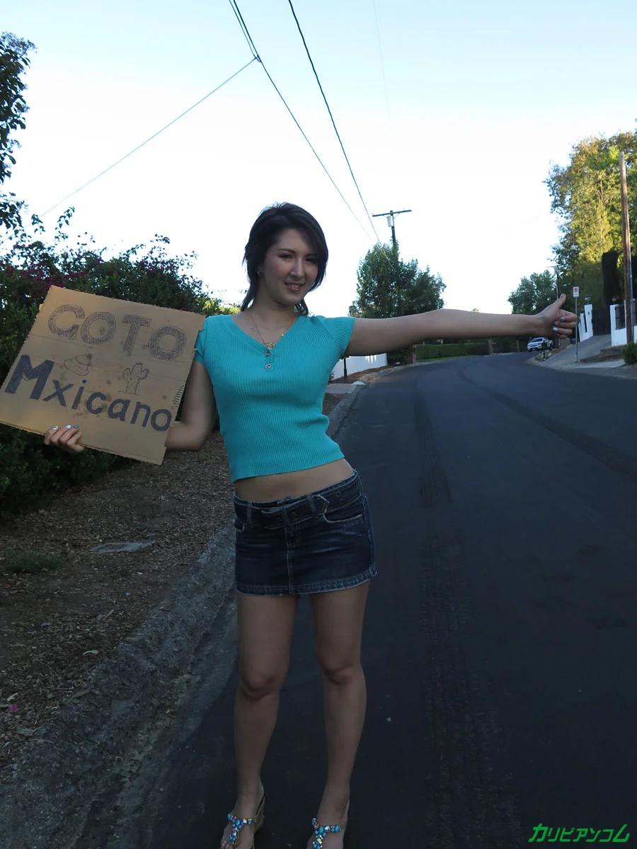 所持金ゼロ！目指せメキシコ！ハーフ美女ヒッチハイク