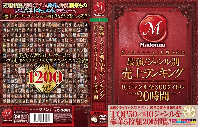 Madonna 10th anniversary is the strongest! Sales ranking by genre: 10 genres total 300 titles 20 hours